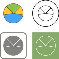 Kuchen Diagramm Analyse Symbol Design vektor