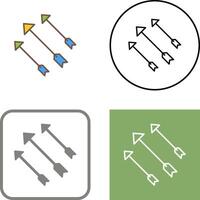 einzigartig Pfeile Symbol Design vektor