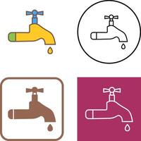 Wasserhahn-Icon-Design vektor