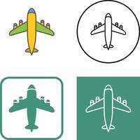 fliegendes Flugzeug-Icon-Design vektor