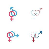 manligt och kvinnligt kön tecken symbol ikon vektorillustration vektor