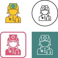 Krankenschwester-Icon-Design vektor