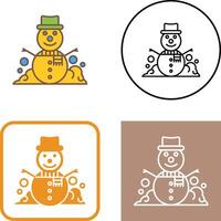 Schneemann-Icon-Design vektor