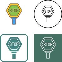 Stop-Schild-Icon-Design vektor