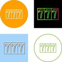 trippel- sjuor ikon design vektor