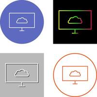 einzigartig Wolke System Symbol Design vektor