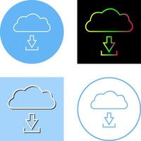 einzigartig herunterladen von Wolke Symbol Design vektor