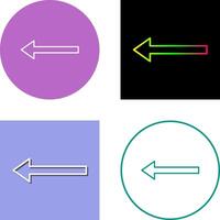 einzigartig links Pfeil Symbol Design vektor