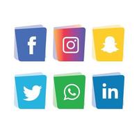 Social Media flache Icons Technologie, Netzwerk. Hintergrund-Gruppe Smiley-Gesicht-Verkauf. teilen, mögen, vektorillustration twitter, youtube, whatsapp, snapchat, facebook, instagram, tick tack, tok vektor