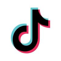 tiktok tik tok musikaliskt logotyp ikon sociala medier ikoner set logotyp vektor illustratör