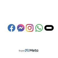 Metaverse alle Apps Icons Logos, Facebook, Instagram Messenger, Portal, Facebook-Portal, Oculus, Facebook-Apps, Meta-Apps, von Meta, von Facebook, Anwendungen, vektor