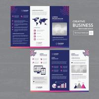 tri fold broschyr mock up bakgrund abstrakt business broschyr flygblad vektor design presentation layout a4 storlek