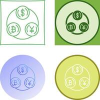 Währungsumtausch-Icon-Design vektor