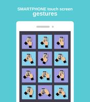 Tryck på gester på smarttelefonen vektor