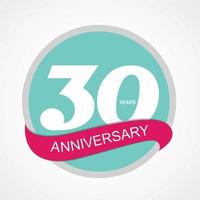 mall logotyp 30 årsdagen vektorillustration vektor