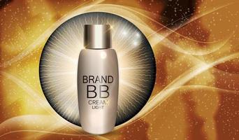 bb cream flaska mall för annonser eller tidningen bakgrund. 3D realistisk vektor iillustration