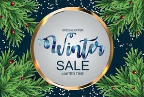 Winter Sale Hintergrund Sonderangebot Banner Hintergrund für Geschäft und Werbung. Vektor-Illustration vektor