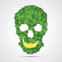 abstrakt cannabis skalle vektorillustration vektor