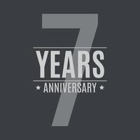 mall logotyp 7 år årsdagen vektorillustration vektor