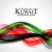 25. Februar Kuwait National Day Hintergrund Vorlagendesign für Karte, Banner, Poster oder Flyer. Vektor-Illustration vektor