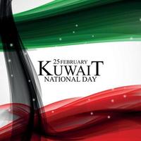 25. Februar Kuwait National Day Hintergrund Vorlagendesign für Karte, Banner, Poster oder Flyer. Vektor-Illustration vektor