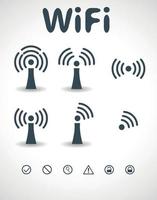 Wi-Fi-Übertragung von Daten. Vektor-Illustration. vektor