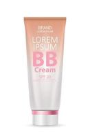 bb cream flaska mall för annonser eller tidningen bakgrund. 3D realistisk vektor iillustration