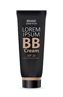 bb cream flaska mall för annonser eller tidningen bakgrund. 3D realistisk vektor iillustration