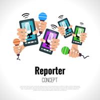Journalist Reporter Konzept vektor