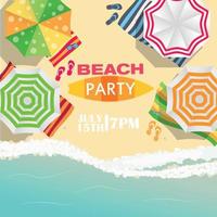 Strand-Sommer-Party-Plakat-Vektor-Illustration vektor