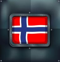 Norwegen Flagge im quadratischen Rahmen vektor