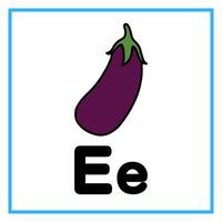 eben Aubergine Alphabet e Illustration vektor