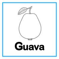 spårande guava alfabet illustration vektor