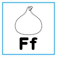 Rückverfolgung Feige Alphabet f Illustration vektor