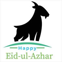 eins- kontinuierlich- einzel- Linie -Hand- Zeichnung- von- eid- al- adha- Hintergrund- mit- groß- Ziege- Schaf- Kopf vektor