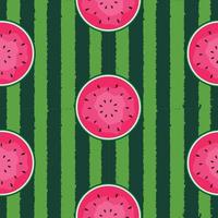 nahtloser Musterhintergrund mit Wassermelone. Vektor-Illustration. vektor