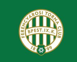 ferencvarosi tc klubb symbol logotyp ungern liga fotboll abstrakt design vektor illustration med grön bakgrund