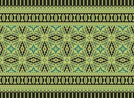 Abonnieren vez Stickerei Stil Vektor lange horizontal nahtlos Muster - - Textil- oder Stoff drucken inspiriert durch Kreuzstich Volk Kunst Designs von Bosnien und Herzegowina