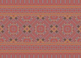 blommig korsa sy broderi.geometrisk etnisk orientalisk sömlös mönster traditionell background.aztec stil abstrakt vektor illustration.design för textur, tyg, kläder, inslagning, dekoration, tryck.