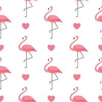 färgglada rosa flamingo sömlösa mönster bakgrund. vektor illustration