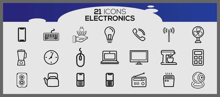 Elektronik Schutz Symbol Satz. Internet und Handy, Mobiltelefon Gerät Symbol Satz. einfach einstellen von Daten sicherheitsrelevant Vektor Symbole.