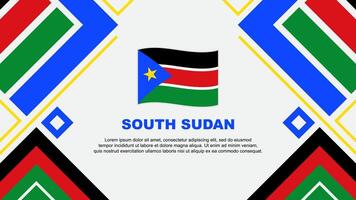 Süd Sudan Flagge abstrakt Hintergrund Design Vorlage. Süd Sudan Unabhängigkeit Tag Banner Hintergrund Vektor Illustration. Süd Sudan Flagge
