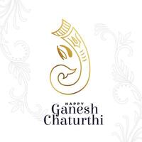 herre ganesha kort för hindu festival ganesh chaturthi vektor