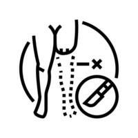 Gliedmaßen Amputation Chirurgie Linie Symbol Vektor Illustration