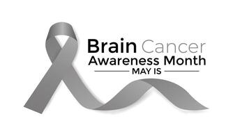 Gehirn Krebs Bewusstsein Monat ist beobachtete jeder Jahr im dürfen. Das s unterstützen und bewusst Menschen Krankheit von Gehirn Tumor. Vektor Illustration.