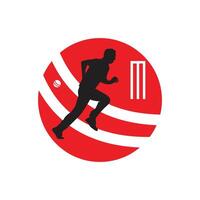 Kricket Logo Entwurf vektor