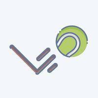 ikon studsa. relaterad till tennis sporter symbol. klotter stil. enkel design illustration vektor