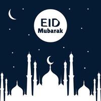 eid Mubarak wünscht sich Banner Design. vektor