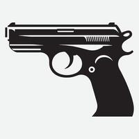 en minimalistisk illustration av de cz 75 pistol highlighting vektor