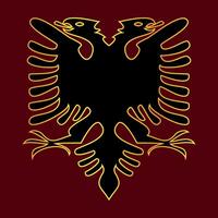 albania nationell flagga. illustration av standard storlek, flagga albanien. illustration. vektor